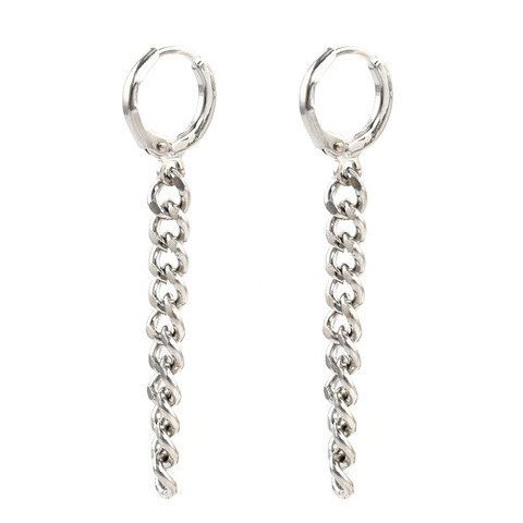 2022 New Fashion Korean Men's jewelry geometric circle word simple tassel earrings wholesale drop earrings jewelry earrings ► Photo 1/6