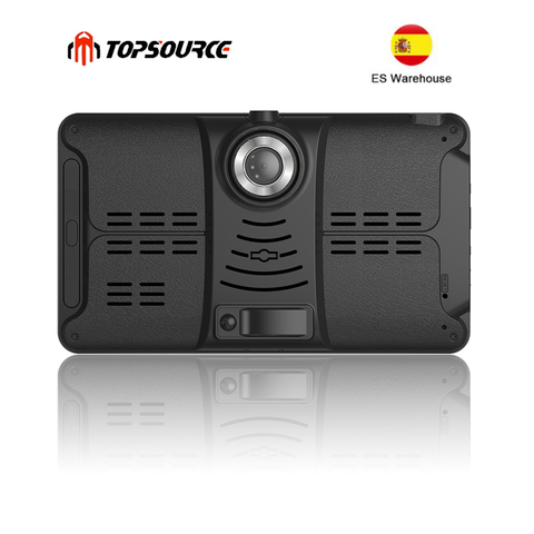 TOPSOURCE 7 inch  Car Truck GPS Navigation With Dash camera 16G 1024*600 Android Bluetooth wifi free gps map Spain Warehouse ► Photo 1/5