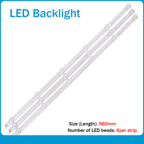 led backlight 1set=3pcs For32inhc Hisense LB-C320X14-E12-H-G1-SE3 SVJ320AG2 SVJ320AK3 SVJ320AG2-REV2-6LED-130307 1pcs=6led 56cm ► Photo 1/5