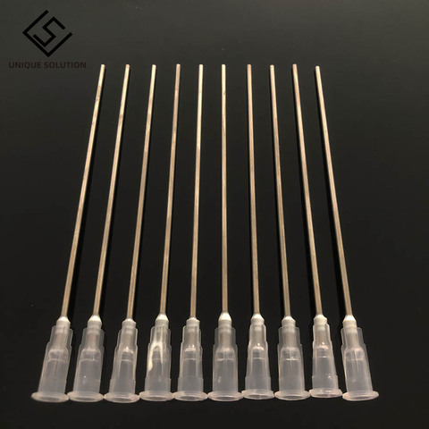 10pcs 100MM White Stainless Steel Blunt Dispensing Needles Glue Syringe Needle Tips For Gluing Filling Ink Oil Welding Flux ► Photo 1/5