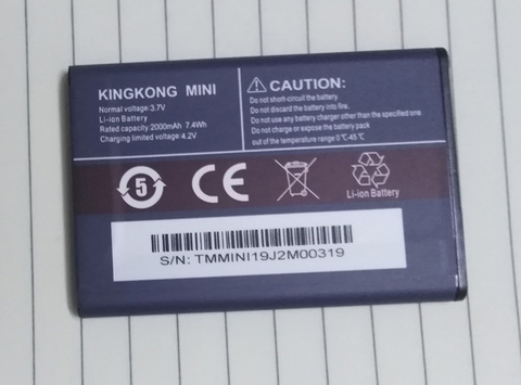 original cubot kingkong mini phone battery 2000mah 3.7V for Cubot KingKong MiNi 3GB+32GB 4