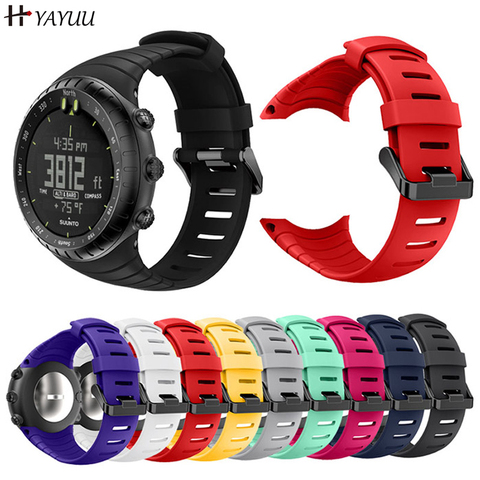 YAYUU Watch Band For Suunto Core Soft Silicone Replacement Wrist Sport Bands With Metal Clasp For Suunto Core Smartwatch ► Photo 1/6