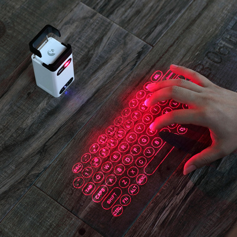 Bluetooth Wireless Keyboard Laser Projection Keyboard Virtual Screen Touch Infrared Office Portable Keyboard for Phone Laptop ► Photo 1/1