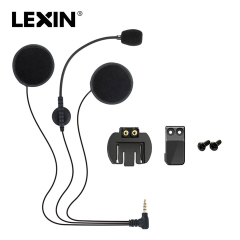 Brand Lexin intercom Headset & Clip Set Accessories for LX-R6 Bluetooth Helmet Interphone Intercom Headphone Jack Plug ► Photo 1/5