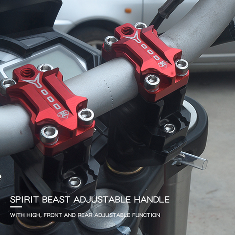 SPIRIT BEAST 22/28mm Motorcycle Handlebar Riser for Honda Suzuki Yamaha KTM BMW Kawasaki Ducati Triumph Husaqvarna Polaris Zero ► Photo 1/6