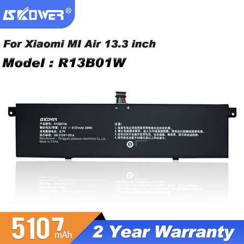 Laptop Battery For XiaoMi MI Air 13.3 Inch Tablet PC Replacement R13B01W R13B02W Batteries 5107mAh Free Tools ► Photo 1/5