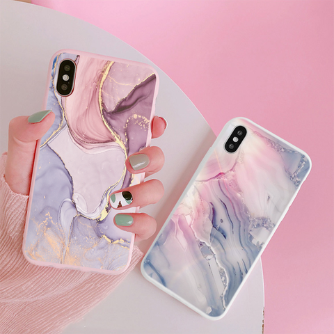 Vintage Marble Case For For Samsung A7 A8 A9 2022 S20 FE Ultra S10 S9 S8 Plus A21S A41 A51 A71 A51 A30 A70 A20E A31 A11 Cases ► Photo 1/6