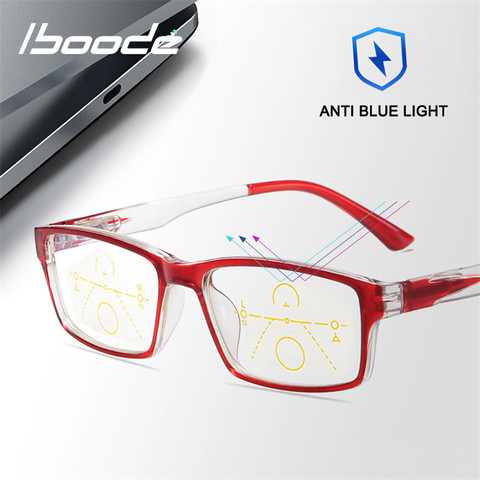 iboode Progressive Men Reading Glasses Multifocal Anti Blue Rays Probyopic Glasses Blue Light Blocking +1.0 1.50 2.0 2.5 3.0 3.5 ► Photo 1/6