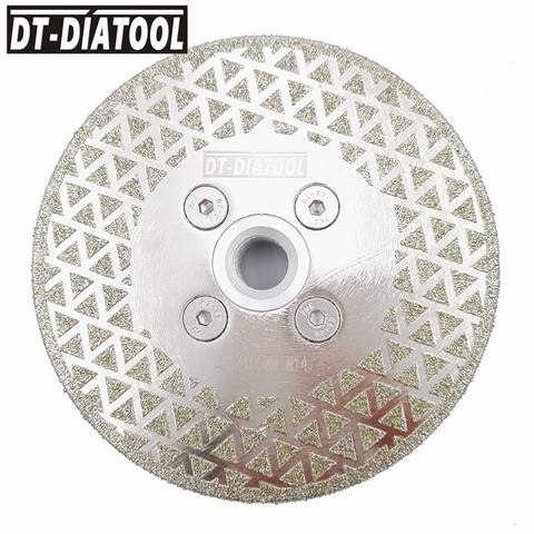 DT-DIATOOL 1pc Single Side Coated Electroplated Diamond Cutting Grinding Disc M14 or 5/8-11 Thread Granite Marble Tile Saw Blade ► Photo 1/5