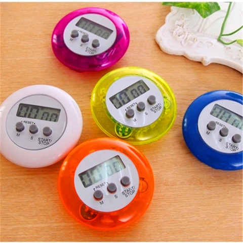 Five kinds of color Circular LCD digital kitchen countdown timer Cooking counter Reverse timer alarm clock magnetic ► Photo 1/4