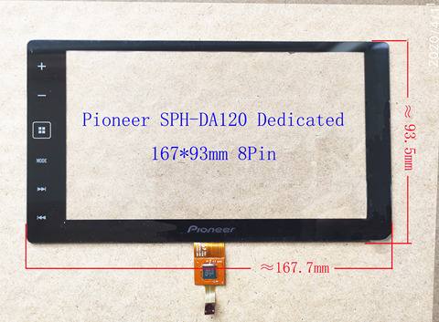 6.2 6.5 inch Pioneer Carplay Radio SPH-Da120 Special Sensor Digitizer Touch screen 8pin 167*93mm KBPISNX279KTL KBPISNX279KTL NEW ► Photo 1/3