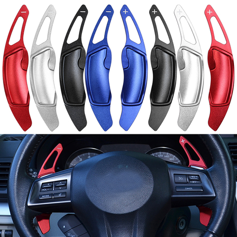 2pcs Aluminum Steering Wheel Shift Paddle Shifter Extension for Subaru Legacy WRX STI Forester impreza XV Outback accessories ► Photo 1/6