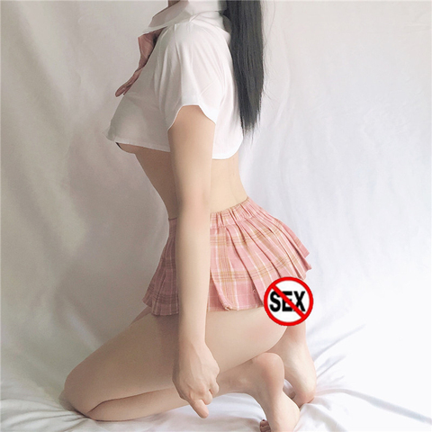 Japanese Style Women Sexy Schoolgirl Cosplay Cheerleader Plaid Nightclub Party Super Mini Pleated Cute Short Mini Skirts ► Photo 1/6