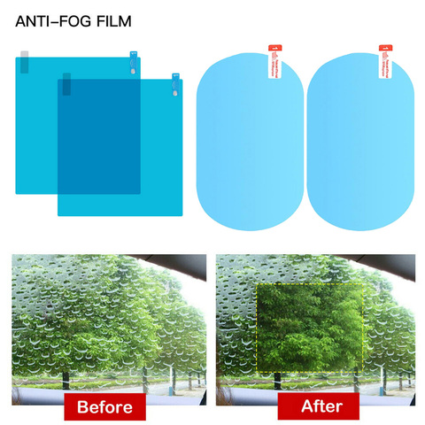 2/4pcs Car Rain Rearview Mirror Films Waterproof Anti-Fog Car Mirror Rain Cover Anti-rain Car Window Rain Protector Glass Film ► Photo 1/4