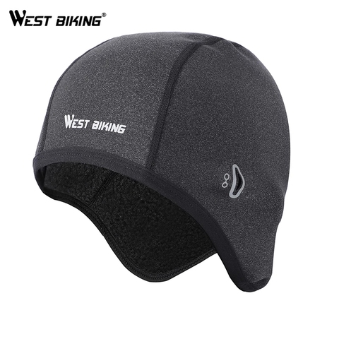 WEST BIKING Cycling Caps Winter Warm Fleece Hats Thermal Bicycle Cap Headwear Gorra Ciclismo Windproof Running Skiing Bike Caps ► Photo 1/6