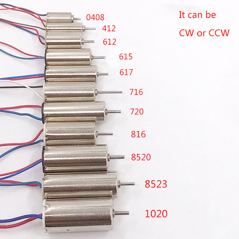 DC3V 3.7V 0408,412,612,615,617.716,720,816,8520,1020,8523 Ultrahigh Speed Coreless Motor RC Drone Tail Engine UAV Accessories ► Photo 1/6