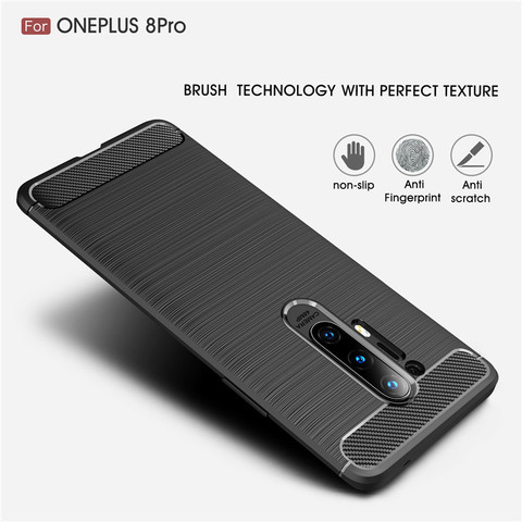 For Oneplus 3 3T 5 5T 6 6T 7 7T Pro Case Carbon Fiber Protective TPU Silicone Back Cover For One plus 8 Pro Phone Cases ► Photo 1/6