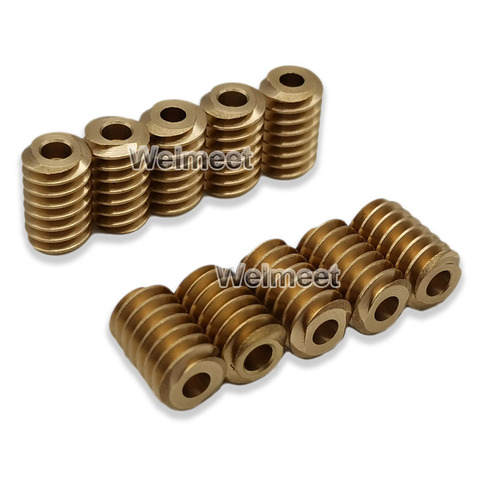 2PCS  Durable Copper Motor Output Copper Worm Wheel Gear 0.7 Modulus 3.0mm/3.17mm Hole ► Photo 1/6