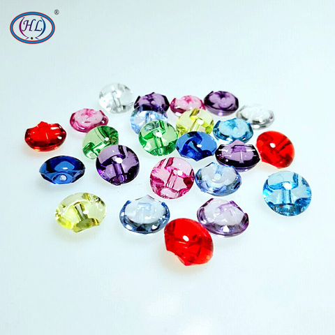 HL 50/100/200pcs 12mm Mixed Color Transparent Acrylic Buttons Apparel Sewing Accessories DIY crafts ► Photo 1/5