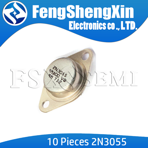 10pcs/lot  NEW  2N3055 TO-3 15A 60V NPN AF Amp Audio Power Transistor ► Photo 1/1