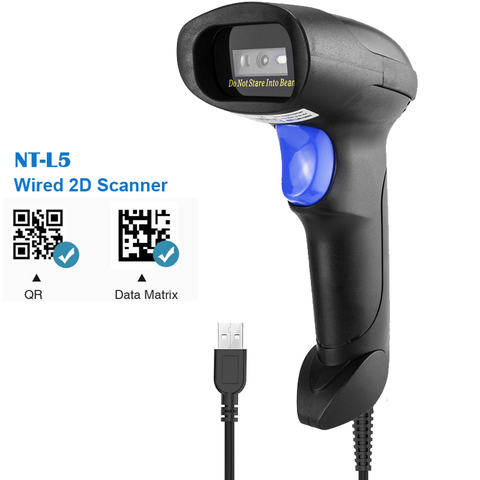 NETUM C740 Bluetooth Wireless Barcode Scanner AND NT-L5 Wired 2D QR Bar code Reader PDF417 Scanner for mobile payment Industry ► Photo 1/6