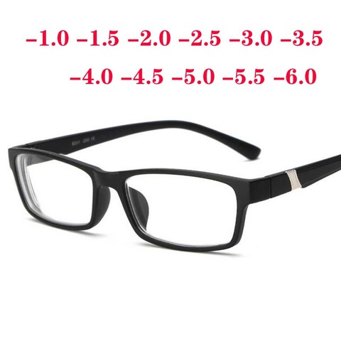 -1 -1.5 -2 -2.5 -3 -3.5 -4 -4.5 -5 -5.5 -6.0 Plastic Frame Resin Lens Finished Myopia Glasses Men Women Shortsighted Eyeglasses ► Photo 1/6