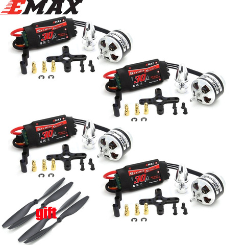 EMAX XA2212 820KV 980KV 1400KV Motor With Simonk 30A ESC with 1045 props Set For RC Model for  F450 F550 RC Quadcopter ► Photo 1/6