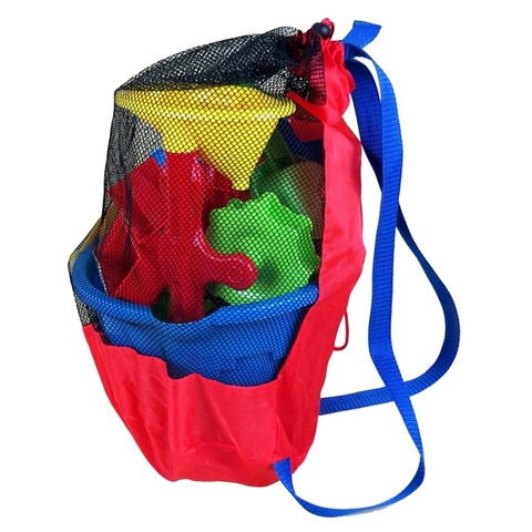 Foldable Portable Beach Bag Mesh Swimming Bag For Children Beach Toy Baskets Storage Bags Women Beach Tote Swimming Bags ► Photo 1/6