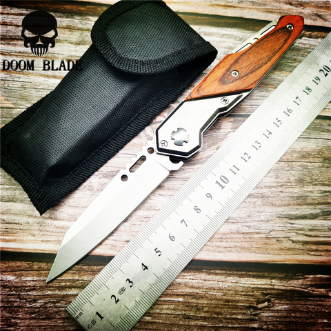 200mm 5CR15MOV Blade Quick Open Knives Folding Knife Tactical Outdoor Camping Combat Folding Blade Defense Survival Hunting ► Photo 1/6