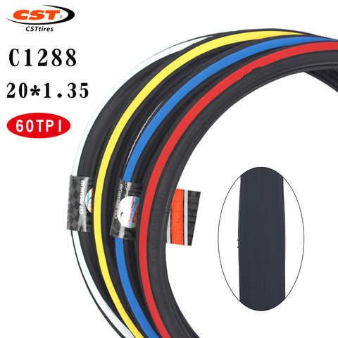 CST bicycle tire C1288 406 20 inch 20 * 1.35 steel wire 451 20x1 1 / 8 60TPI small wheel diameter folding bicycle tire ► Photo 1/6