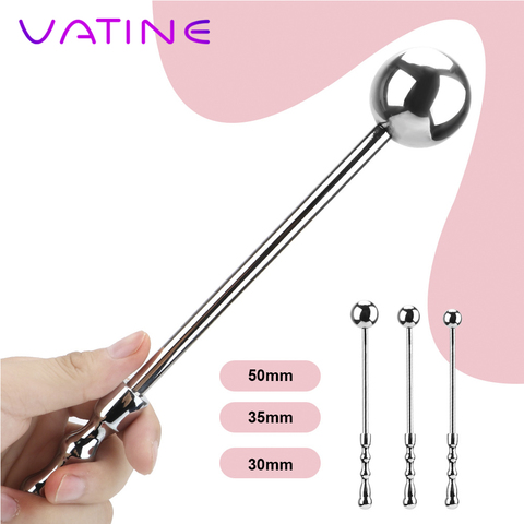VATINE Stainless Steel Metal Anal Plug Anal Beads Anus Dilation Prostate Stimulation Butt Plug Sex Toys For Women Adult Products ► Photo 1/6