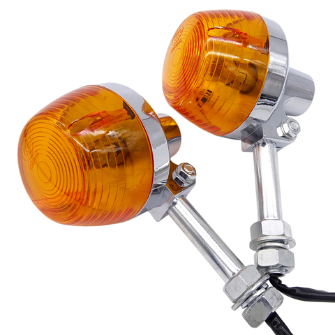 Motorcycle 10mm Turn Signal Light For Honda XL100 C70 CT70 CT90 CB350 CM400 CB450 CB750 Indicators Flashers Blinkers Amber Lamp ► Photo 1/6