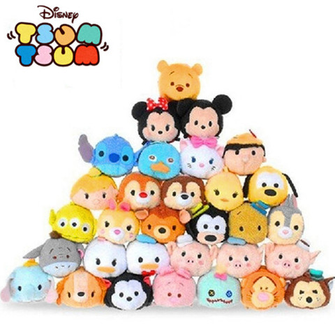 Genuine Disney Tsum mickey Plush Doll toy Mini 9CM Cartoon Animal Peluche Anime Brinquedos Para Bebe Oyuncak Toy children gift ► Photo 1/6