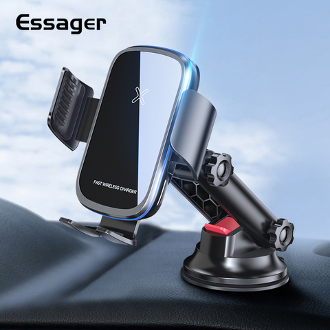 Essager 15W Qi Car Wireless Charger For iPhone 12 Mini Pro Max Car Air Vent Mount Fast Wirless Charging Sucker Phone Holder ► Photo 1/6