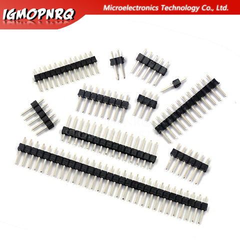 10Pcs 2.54mm Single Row Male 2~40P PCB Board Pin Header Connector Strip Pinheader 2/3/4/5/6/8/10/12/20/40Pin For Arduino ► Photo 1/1