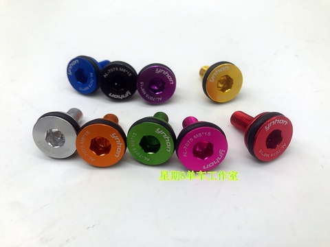 Aluminum Alloy / Steel Bike Bicycle Square hole Bottom Bracket Waterproof Sealed Bolts M8*18mm ► Photo 1/5