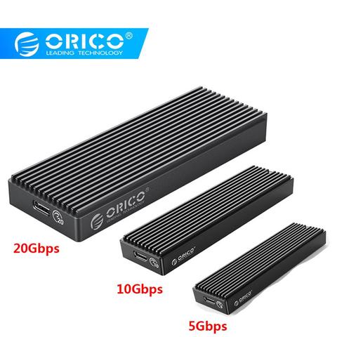 ORICO M2PAC3-G20 SSD Case M.2 NVME M Key M&B Key Solid State Drive Box Type C USB 3.2 20Gbps External Hard Drive Enclosure ► Photo 1/6