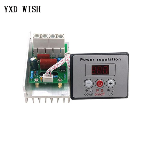 10000W Motor Speed Controller High Power AC 220V SCR Voltage Regulator Dimmer Switch Speed Control Thermostat + Digital Meter ► Photo 1/5