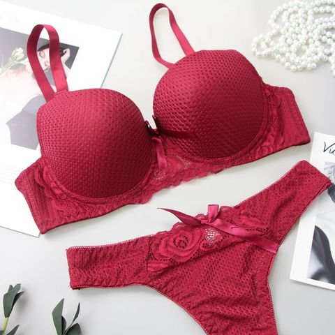 DAINAFANG 6 Colors Brassiere Sexy Lace Lingerie Comfortable Crop Top Female Underwear Women Underwire Push Up Bra Sets ► Photo 1/6