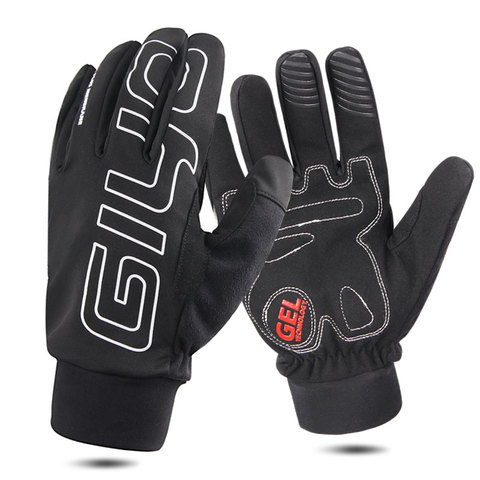GIYO Winter Outdoor Sport Cycling Gloves Waterproof Bicycle Gloves Men Bike Gloves Thermal Fleece Cycling Gloves Gel Full Finger ► Photo 1/6
