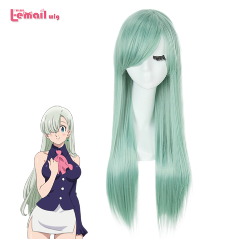 L-email wig The Seven Deadly Sins Cosplay Wigs Elizabeth Liones Wig Long Green Straight Women Synthetic Hair Cosplay Wig ► Photo 1/5