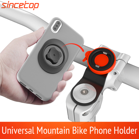 Universal Mountain Bike Phone Holder Bicycle Mobile Phone Stand Quick Mount Road Bike Handlebar Stem Mount Riding MTB Bracket ► Photo 1/6