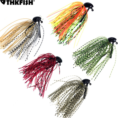 5Pcs Jig Fishing Lures Pesca Artificial Bait Skirt Rubber Fishing Jigs Head Buzz Swim Bass Jig 7g /10g/14g 1/4oz 3/8oz 1/2oz ► Photo 1/6