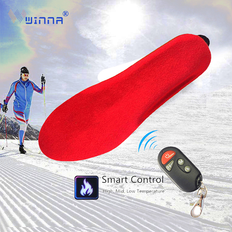 Electric Heated Insole Winter Outdoor Sport Warm Shoes Foot Warmer with Remote Control Memory Foam Material Size 35-46# 1800MAH ► Photo 1/6