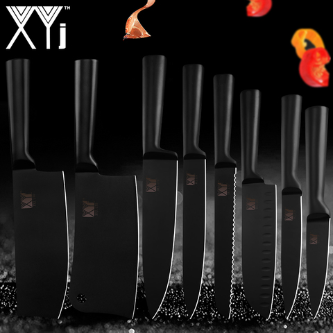 XYj Kitchen Knives Stainless Steel Cutlery Knives Set Fruit Utility Santoku Bread Slicing Chef Chopper Cleaver Knife Accessories ► Photo 1/6