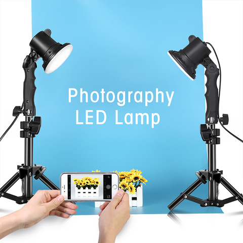 12W LED Lamp Photography Studio Light Bulb Handheld Desk Lamp Portrait Soft Box Fill Light Bulb With 37cm Light Stand ► Photo 1/1