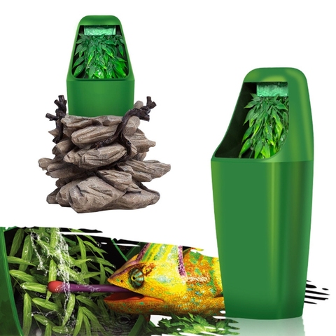 Automatic Reptile Drinking Fountain Humidify Lizard Water Food Dispenser Terrarium Amphibian Habitat Water Output Pet Feeding  ► Photo 1/6