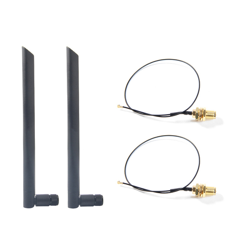 NEW Dual band 5dbi Wireless WiFi Antenna RP-SMA + MHF4/IPX Pigtail Cable for NGFF M.2 Card Intel AX210 AX200 9260 3G/4G Module ► Photo 1/6