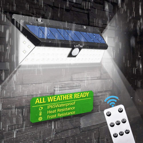 Solar Light Outdoor Remote Control Wall Lamp Motion Sensor Street Light 248 Led Built in Battery Powered Sunlight Waterproof ABS ► Photo 1/6