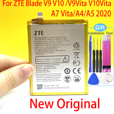 Original 3200mAh Li3931T44P8h806139 Battery For ZTE Blade V9 V10 /V9Vita V10Vita/A7 Vita/A4/A5 2022 Mobile Phone  +Home Delivery ► Photo 1/6